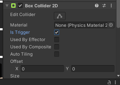 Настройки коллайдера